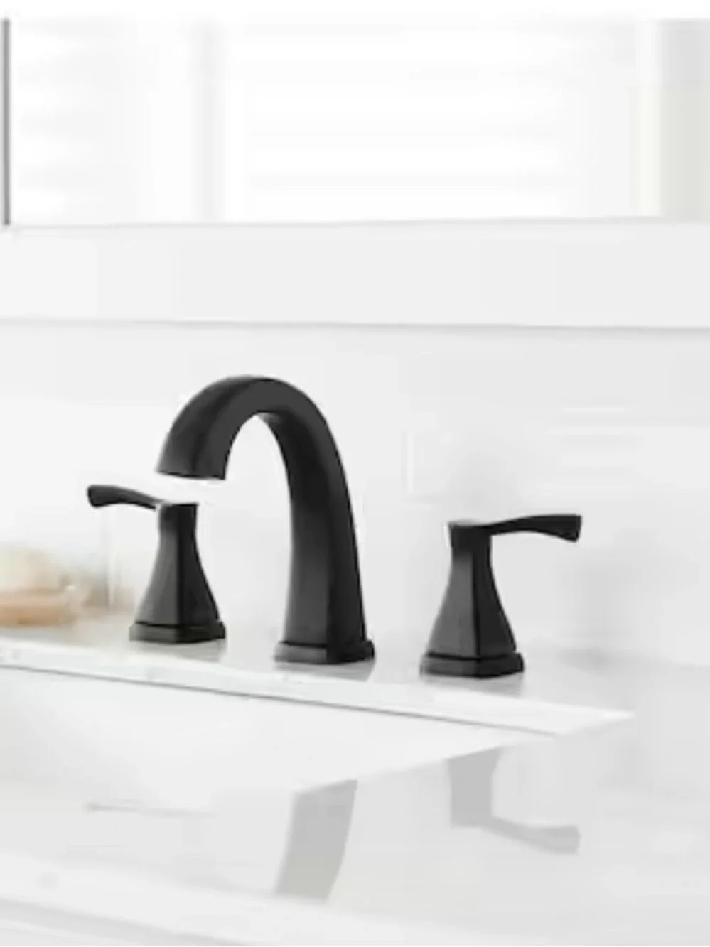 Glacier Bay Calandine Matte Black Two-Handle Bathroom Faucet - 8 in Widespread